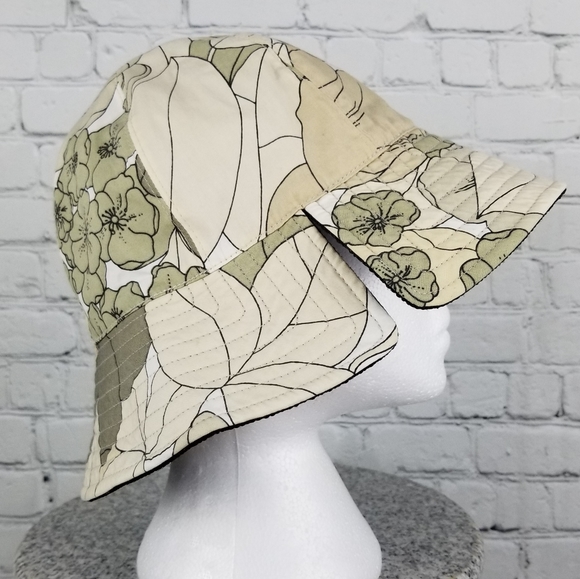 DELUX | linen & jute floral flower bucket hat - Picture 4 of 9